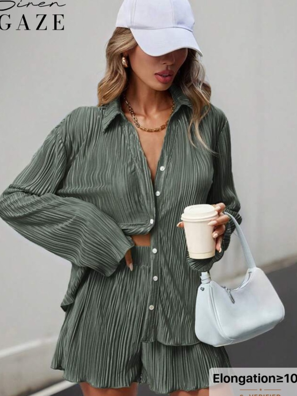 SHEIN Long Sleeve Short Set